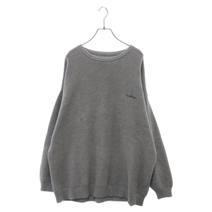 FLATLUX フラットラックス 23AW MOSS SWEATER モスクルーネックセーター トレーナー グレー