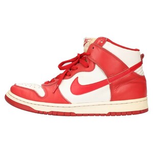 NIKE ナイキ 99年製 DUNK HIGH LE ダンク ハイカットスニーカー レッド/ホワイト US10/28.0cm 630335-161