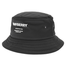 BURBERRY バーバリー NYLON PADDED BUCKET ロゴ ナイロン バケットハット 帽子 8044081 ブラック_画像1