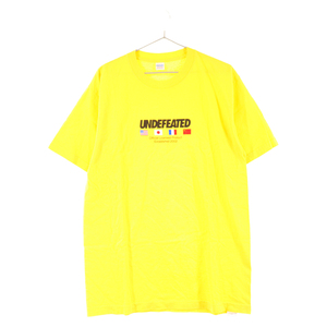 UNDEFEATED アンディフィーテッド ロゴプリント 半袖Tシャツ カットソー イエロー 200077001020