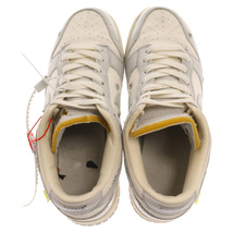 NIKE ナイキ×OFF-WHITE DUNK LOW 1 OF 50 49 オフホワイト ダンク ロー ローカットスニーカー DM1602-123 グレー/ホワイト US8/26CM_画像5