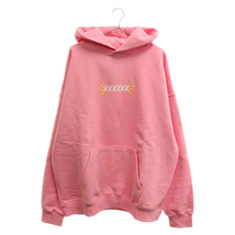 KKKKK ケーケーケーケーケーケー Logo Hoodie ロゴフーディ プルオーバーパーカー ピンク_画像1