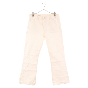 CELINE セリーヌ DYLAN FLARED JEANS IN OPTIC WHITE WASH DENIM ウォッシュド フレア デニム パンツ ホワイト 2N344617R