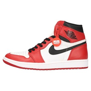 ナイキ AIR JORDAN 1 RETRO HIGH OG CHICAGO 555088-101 エアジョーダン1ハイカットスニーカー 15年製 シカゴ US10/28cm ホワイト/レッド