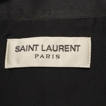 SAINT LAURENT PARIS サンローランパリ 16SS ブルーライン シルク 長袖ドレスシャツ ブラック/ネイビー 432842 Y933M_画像5