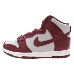 NIKE ナイキ DUNK HIGH RETRO ダンク ハイカットスニーカー グレー/バーガンディ US8.5/26.5cm DD1399‐600