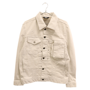 DIESEL ディーゼル 21SS front pocket denim jacket フロント ポケット デニム ジャケット A02543 ホワイト