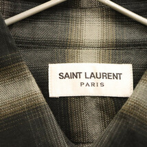 SAINT LAURENT PARIS サンローランパリ 15AW オンブレチェック 長袖シャツ ブラック 376916_画像3