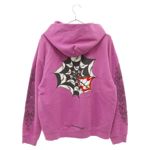 CHROME HEARTS クロムハーツ 21AW×MATTY BOY SPIDER WEB HOODIE マッティボーイ スパイダー ウェブ フーディ パーカー パープル