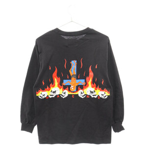 WACKO MARIA ワコマリア 24SS NECKFACE / LONG SLEEVE T-SHIRT ネックフェイス バックプリント 長袖Tシャツ ブラック NECKFACE-WM-LT02