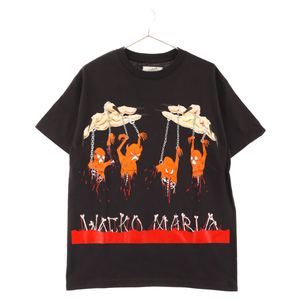WACKO MARIA ワコマリア 24SS NECKFACE / T-SHIRT ネックフェイス フロントプリント 半袖Tシャツ ブラック NECKFACE-WM-TEE27