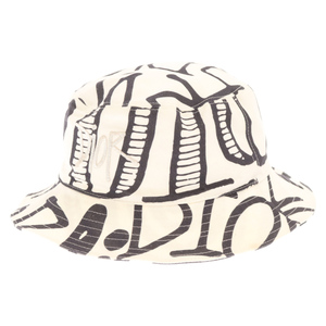 DIOR Dior 20AW×SHAWN STUSSY 033C906G4949 bucket hat hat black / white 