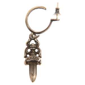 CHROME HEARTS クロムハーツ No5 DAGGER #5 ダガーフープピアス シルバー ※国内ギャランティあり