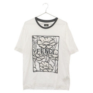 FENDI フェンディ california sky flower t‐shirt カリフォルニアスカイ フラワーTシャツ FY0936 ACNK ホワイト