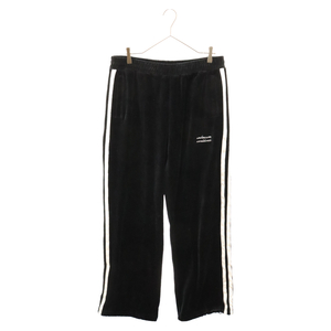 UNKNOWN アンノウン VELOUR TRACK PANTS 2サイドライン ベロア トラック パンツ ブラック