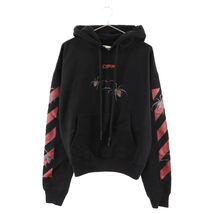 OFF-WHITE オフホワイト Spider Print Logo Hoodie OMBB037S20E30001 スパイダープリント スウェットプルオーバーパーカー ブラック_画像2