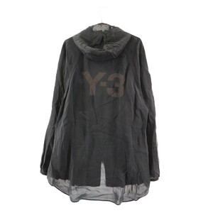 Y-3 ワイスリー 21SS M SHADE SANDED CUPRO HOODED TOP バックロゴキュプラ フーデッドジャケット GT5261 ブラック