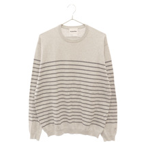 Original Fake オリジナルフェイク 12SS Border Knit Sweater ボーダーニットセーター グレー_画像1