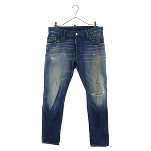 DSQUARED2 ディースクエアード 20SS SKATER JEAN ダメージ加工 スキニーデニムパンツ インディゴ S74LB0674