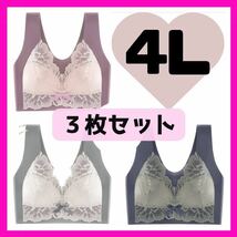 【送料無料】ナイトブラ 3枚 セット 大きいサイズ 育乳 ブラ 盛り バスト アップ 授乳ブラ 下着 小さく見せるブラ ノンワイヤー ピンク 楽_画像1