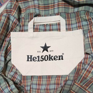 Heineken　BEER ハイネケン　ビール He150Ken 広告ノベルティ　トートバック　新品　帆布　頑丈です