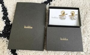 kukka クッカ パール イヤリング 結婚式 フォーマル カジュアル 美品 レディース アクセサリー 可愛い 綺麗 箱付き 袋付き