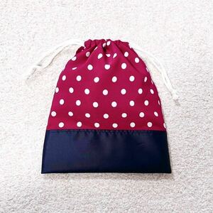  new goods unused pouch glass sack lunch sack pouch dot pattern polka dot red go in . go in . preparation kindergarten child care . elementary school student minnie Chan liking . person also 