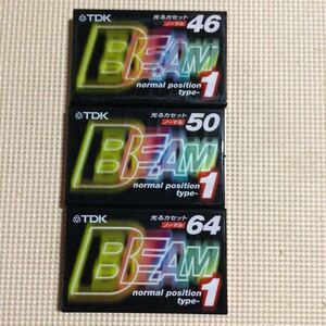 TDK BEAM1 46.50.64【光カセット】ノーマルポジション　カセットテープ3本セット【未開封新品】■■