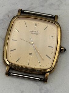 R15 1円～ 不動品 SEIKO セイコー Laurel ローレル 5E31-5880 クォーツ 腕時計 ゴールドカラー 本体のみ