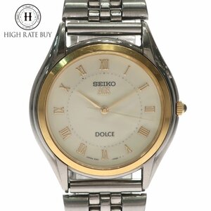 1円スタート SEIKO セイコー DOLCE ドルチェ 4M21-0A50 AGS メンズ 腕時計 コンビカラー ラウンドフェイス アイボリー文字盤 現状不動