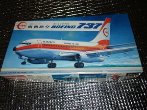 1|200 south west aviation bo- wing 737 plastic model not yet constructed 1984 year made Showa Retro 