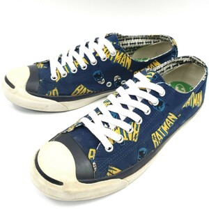 限定バットマン総柄コラボ★CONVERSE★28.0cmローカットスニーカーUS9.5コンバースジャックパーセルDCメンズネイビーBATMANアメコミ SZS33