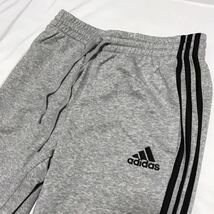 □新品【メンズL】灰グレー adidas アディダス ゴルフにお勧め スウェット フレンチテリー ジョガーパンツ ロゴ刺繍 テーパード_画像3