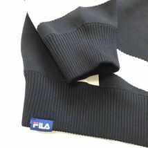 新品【メンズ LL】 KN050 黒ブラック FILA GOLF フィラ ゴルフ ジャガード ニット セーター 総柄 ロゴグラフィック 高品質ニット_画像5
