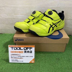 015●未使用品・即決価格●asics アシックス 安全靴 WINJOB CP307 300 ネオンライム/ブラック 26.5