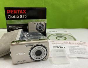 【通電確認О】◇◆PENTAX ペンタックスOptio E70デジタルコンパクトカメラ単三電池使用◇◆