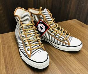 未使用品 90's CONVERSE コンバース オールスター ハイカットスニーカー シューズ ヒッコリー ストライプ 9 27.0cm 日本製 レア 希少