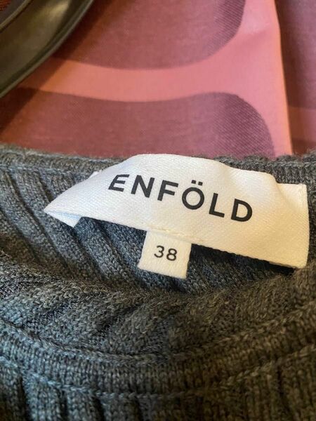 ENFOLD エンフォルド　ショートニット　ショートプルオーバー　丈短ニット