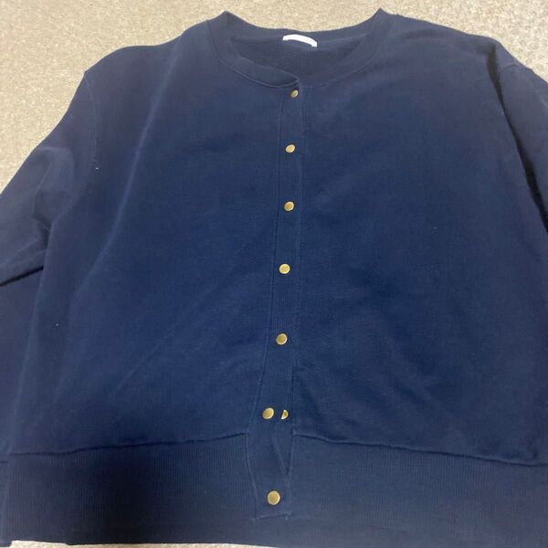 GU カーディガン トップス 紺色 XL