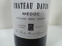 豊JF323/8J◆CHATEAU DAVID シャトー ダビッド MEDOC 赤ワイン 13％ 750ml 古酒未開栓◆_画像3