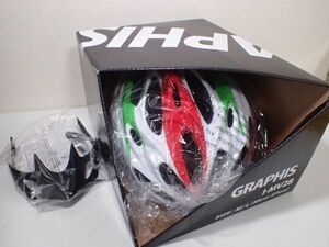 豊F545/8J◆GRAPHIS グラフィス I-MV28 自転車 ヘルメット M/L(58~61㎝) 美品◆