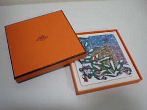 豊JF399/6J〇HERMES エルメス 非売品 2005年 Noel au 24 Faubourg フォーブル24番地のクリスマス プレート 絵皿 美品〇