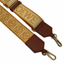 LOEWE ロエベ ショルダーストラップ ジブリ ハウルの動く城 カルシファー アナグラム キャンバス レザー イエロー系 美品 レア 希少_画像6