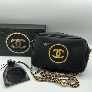 CHANEL シャネル クリスマス　ノベルティポーチ　ショルダーバッグ チェーン付き　ココマーク ブラック ロゴ