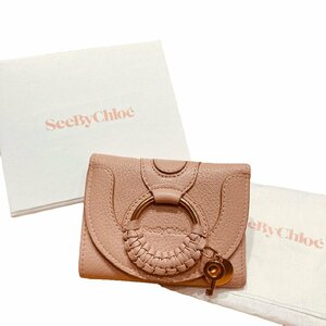 Chloe クロエ 04-19-52-65 3つ折り財布 レザー ピンク レディース