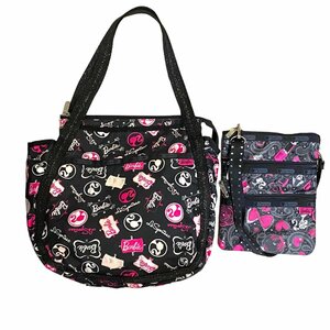 1円 LeSportsac レスポートサック バービー トートバッグ ナイロン 斜め掛け 2点セット