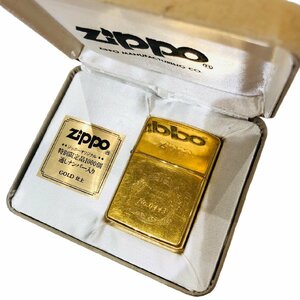 ZIPPO ジッポー オイルライター 特別限定品 1000個 ゴールド仕上げ 通しナンバー入り ケース付き ライター なし