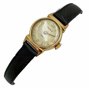 モーリス K18 ゴールド 手巻き 社外革ベルト 腕時計 稼働品