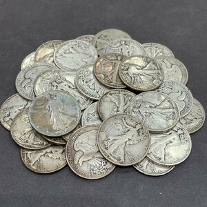 1円 アメリカ銀貨 リバティウォーキング 1/2ドル ハーフダラー 32枚セット 389ｇ大量 まとめ コレクション アンティーク