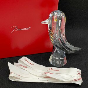 ☆Baccarat バカラ ファウナクリストポリス 金彩 鳥 花瓶 フラワーベース 一輪挿し